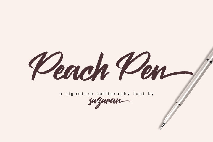 Ejemplo de fuente Peach Pen #1